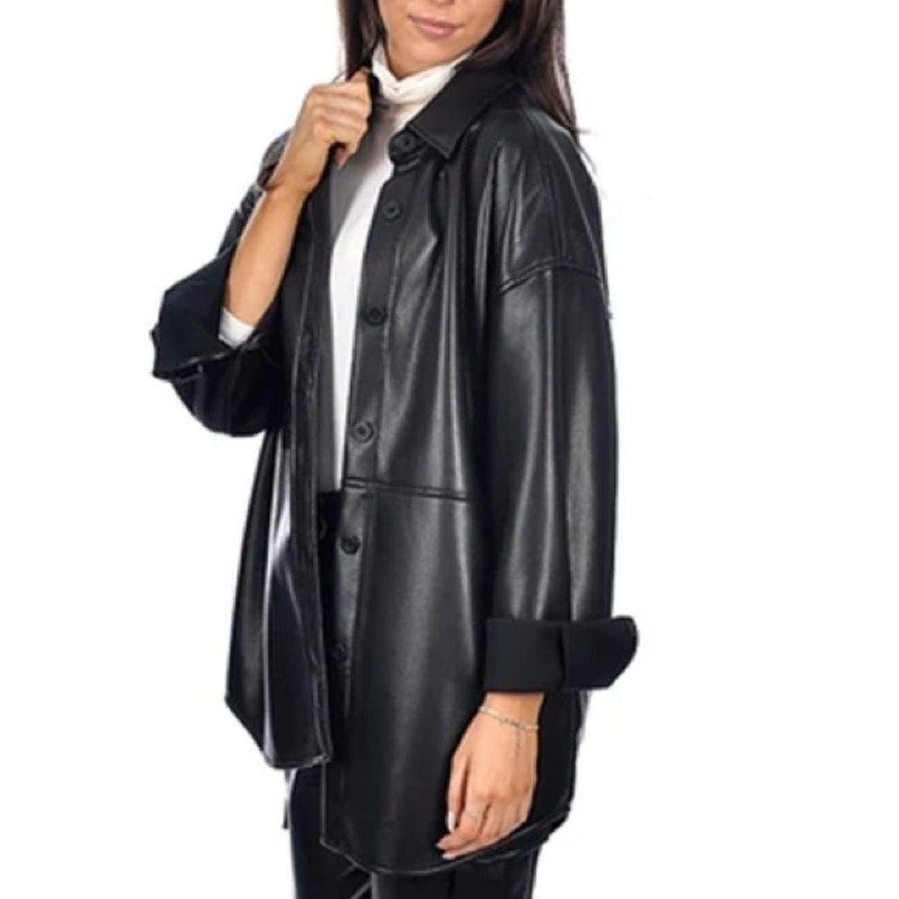 Black Vegan Leather Jacket